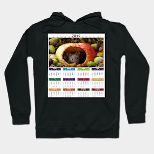 wild house mouse  in a apple calendar Hoodie